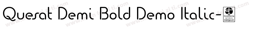 Quesat Demi Bold Demo Italic字体转换